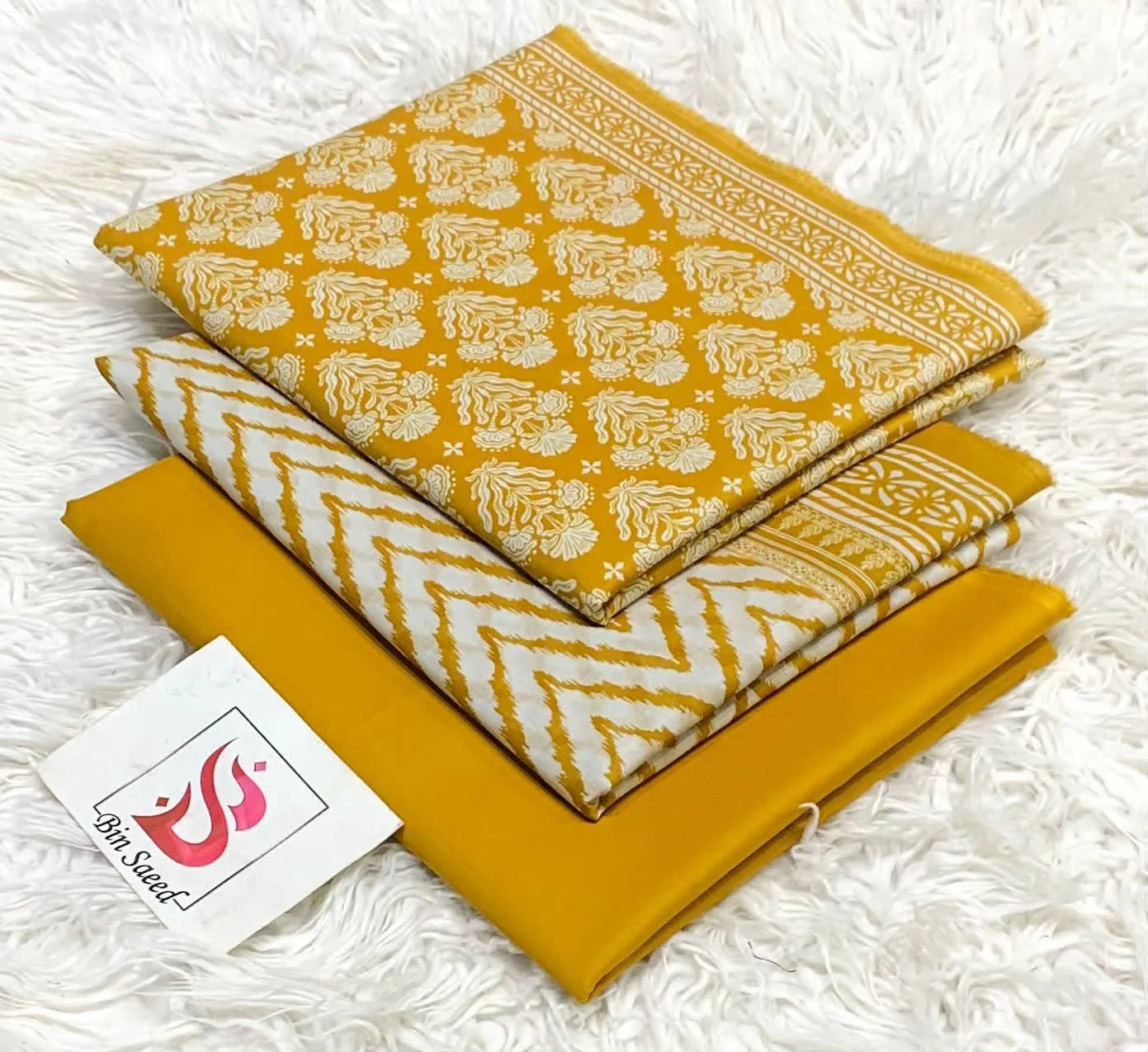 Bin Saeed 3PC Print Lawn Unstitched Suit Vol 9