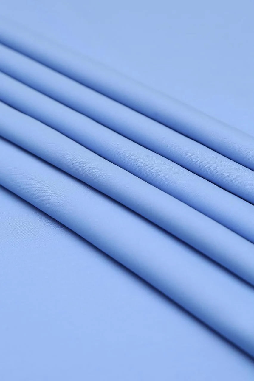 Sky Blue Wash N Wear Fabric