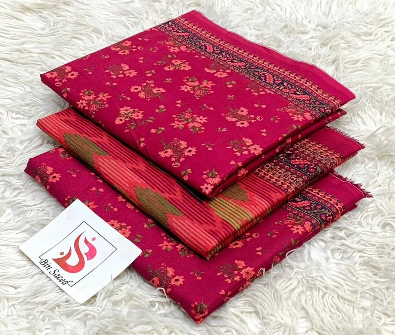 Bin Saeed 3PC Print Lawn Unstitched Suit Vol 17
